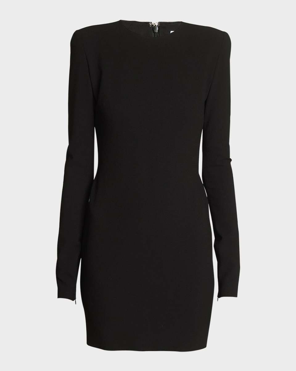 Fitted Mini Dress with Shoulder Pads